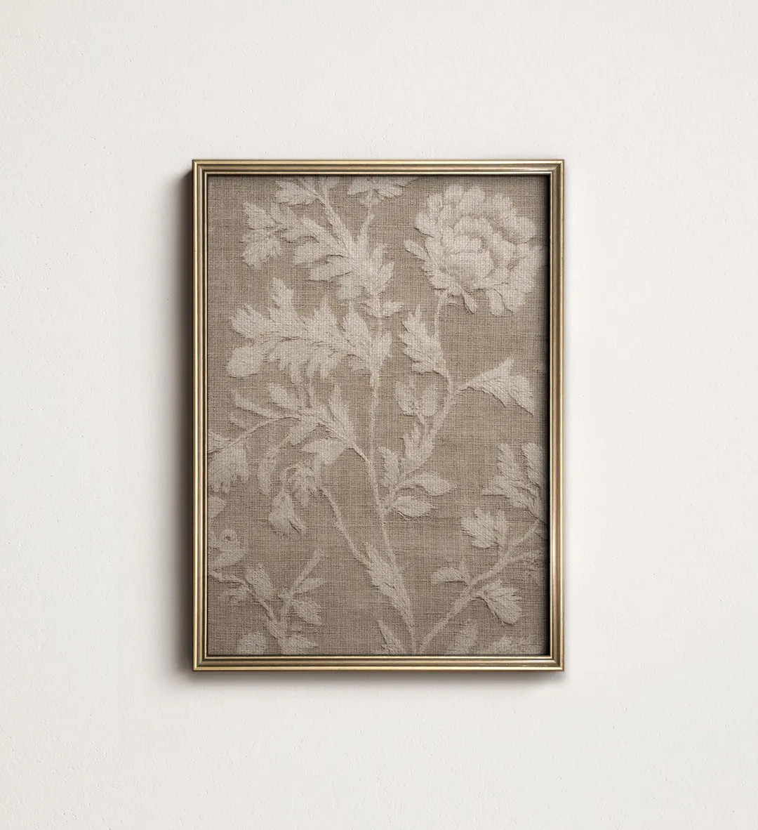 Neutral Textile Art Print, Antique Beige Tapestry Wall Decor Digital PRINTABLE Download, Vintage ... | Etsy (US)