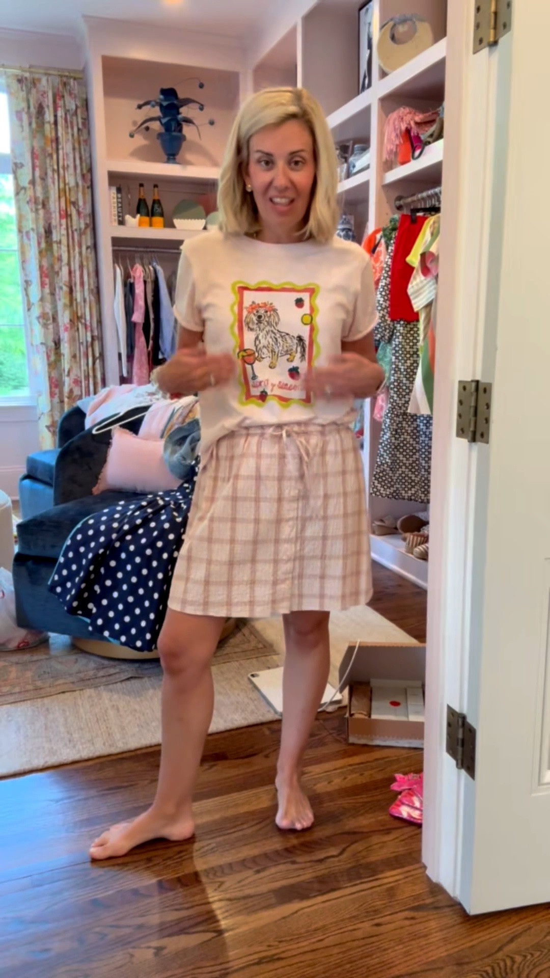 This new “spritz season” tee is such a yes! I paired it with this gauze plaid skirt from tar-jay but, I’ll totally be wearing this graphic tee with all the things! Tee - xs Skirt - small

#LTKstorytime #LTKmomlife #LTKdayinmylife