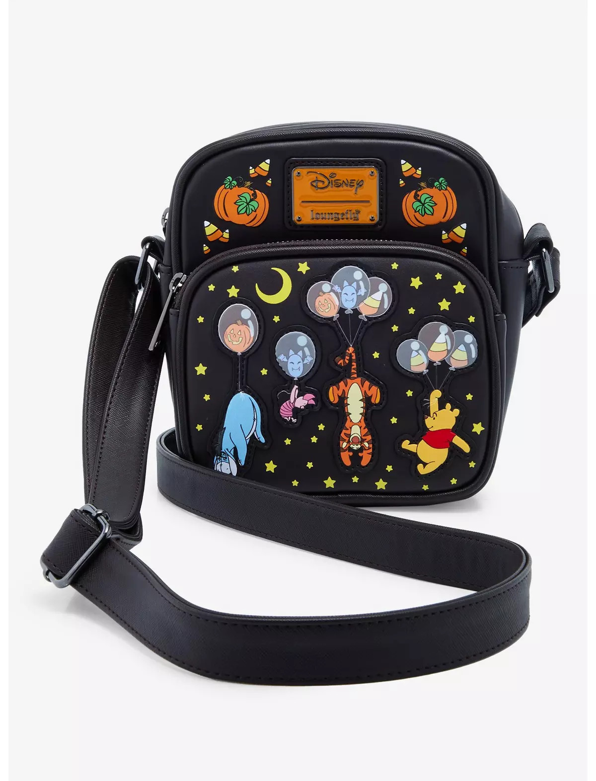 Loungefly Disney Winnie the Pooh Pumpkin Balloon Glow-in-the-Dark Crossbody Bag — BoxLunch Excl... | BoxLunch