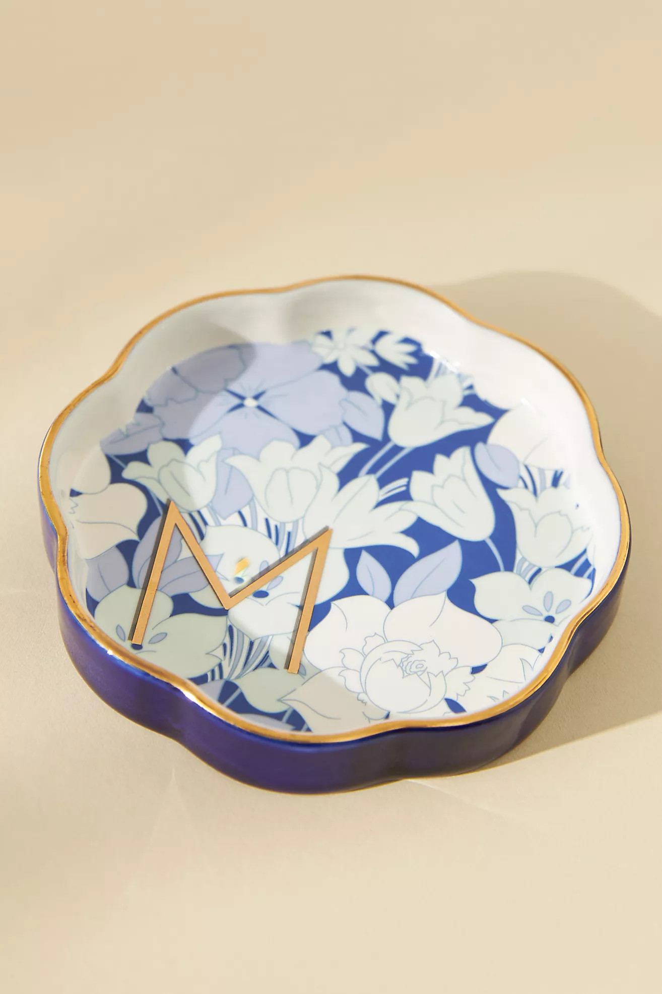Lyla Monogram Trinket Dish | Anthropologie (US)