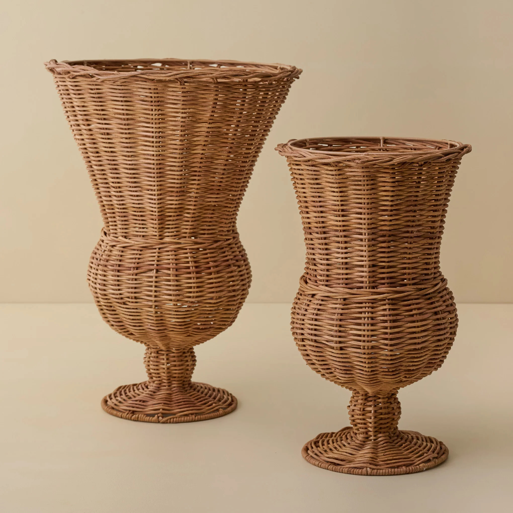 Woven Rattan Footed Vessel | Magnolia