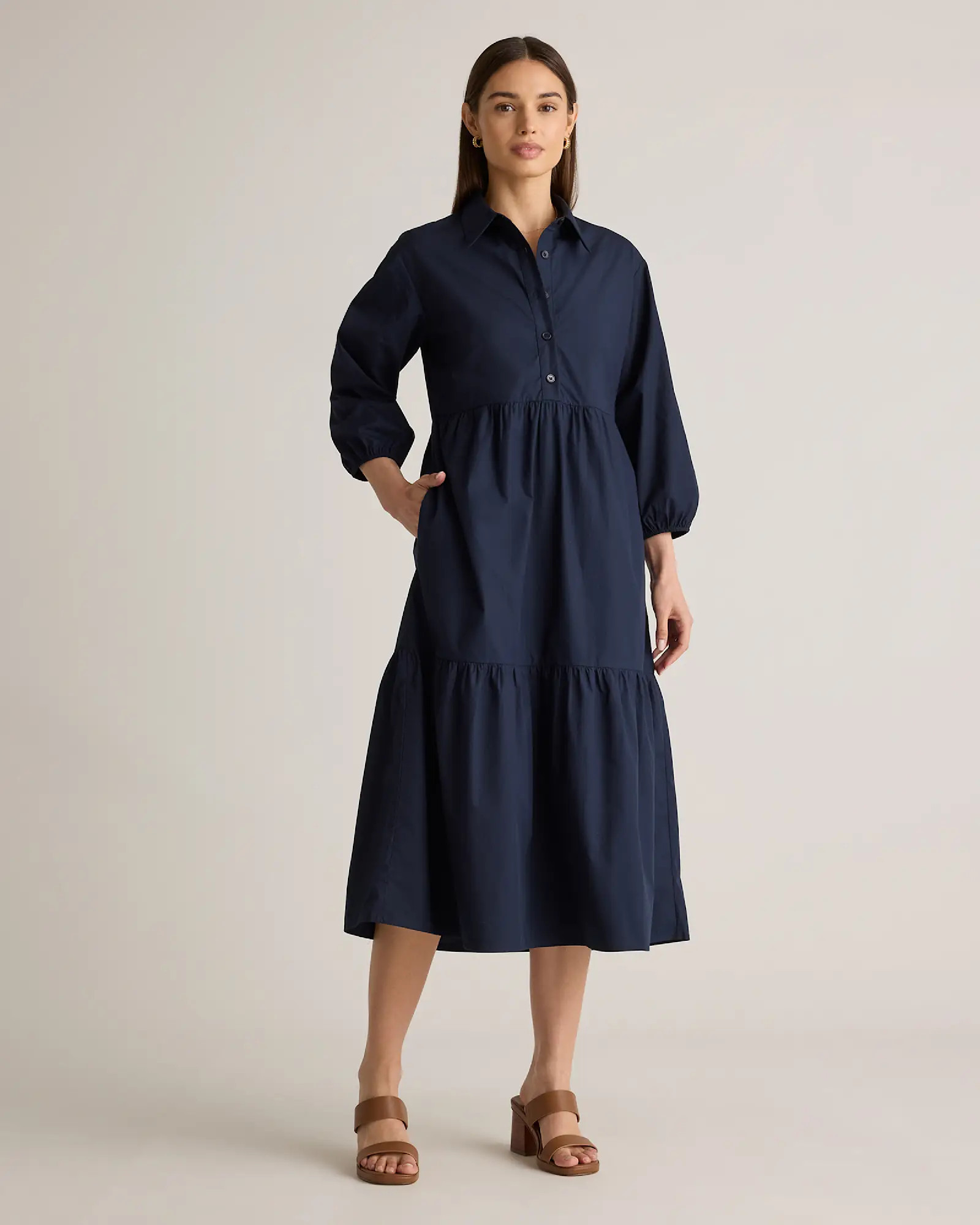100% Organic Cotton Midi Tunic Dress | Quince