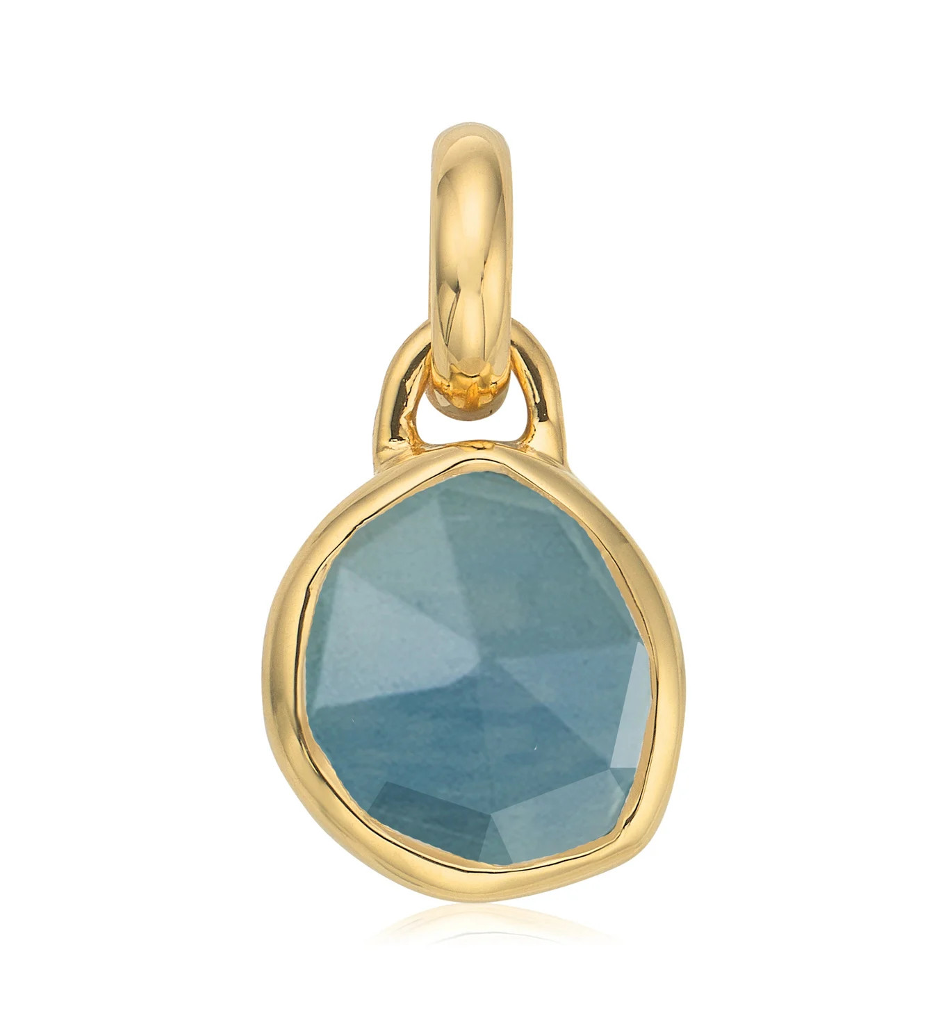 Siren Bezel Gemstone Small Pendant | Monica Vinader (Global)