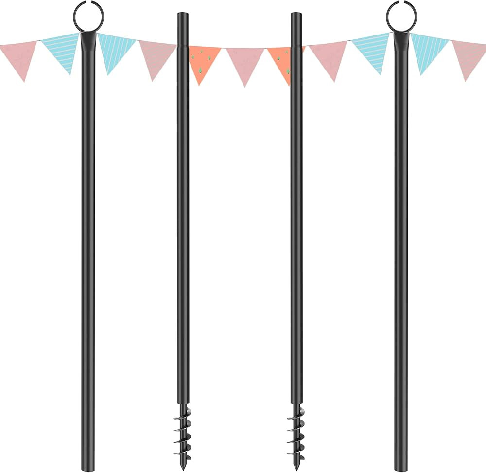 Espird String Light Poles for Outdoor 2 Pack,10 Feet Outside String Light Pole for String Lights,... | Amazon (US)