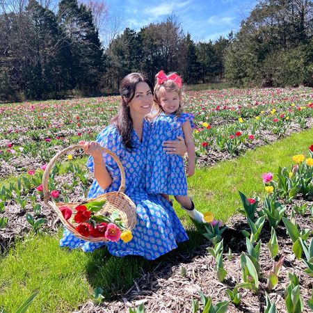 Mommy & me matching Shrimp & Grits spring dresses that we lovvvee! The pattern is little tulips all over the dresses! So it was perfect for our little trip to the tulip farm! 

#LTKkids #LTKfamily #LTKbaby