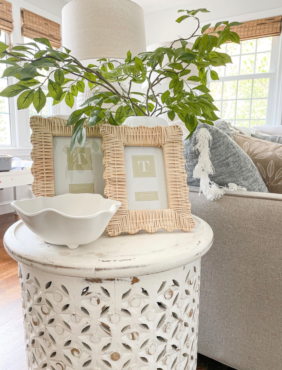 These rattan scalloped frames are so beautiful! I love the two different sizes, great for layering photos!

#LTKOver40 #LTKHome