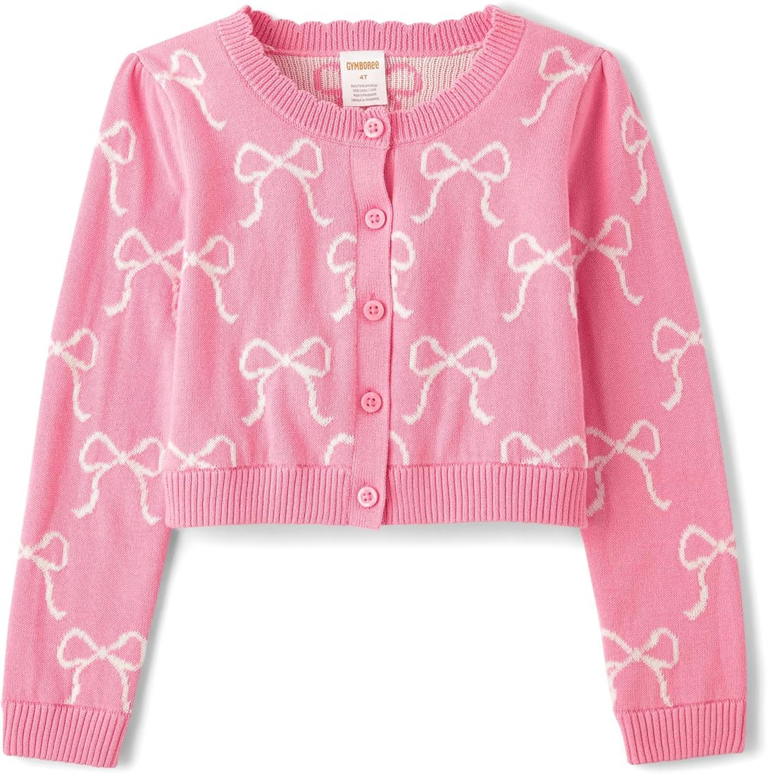 Gymboree Girls' and Toddler Long Sleeve Cardigan Button Up Sweater | Amazon (US)
