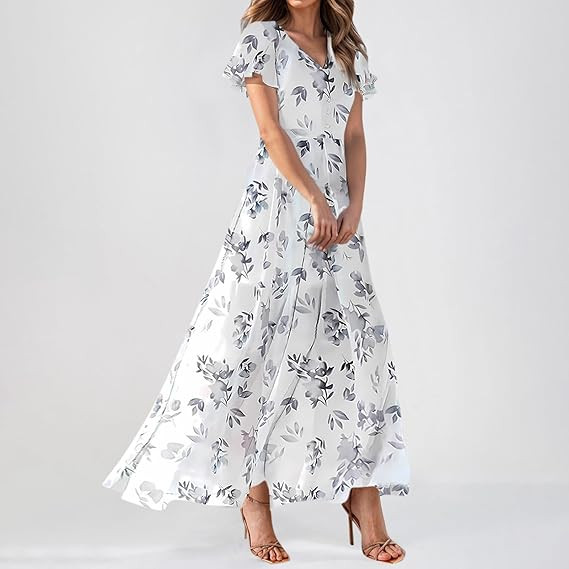 Dresses for Women 2025 Women Dresses Chiffon Dress Dresses for Women 2025 Casual Floral Print | Amazon (US)