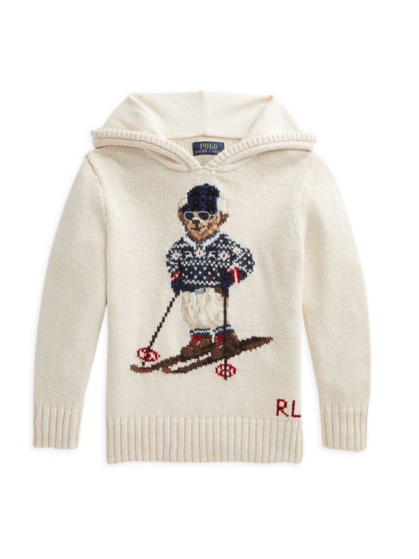 Little Boy's Polo Bear Hooded Sweater | Saks Fifth Avenue OFF 5TH (Pmt risk)