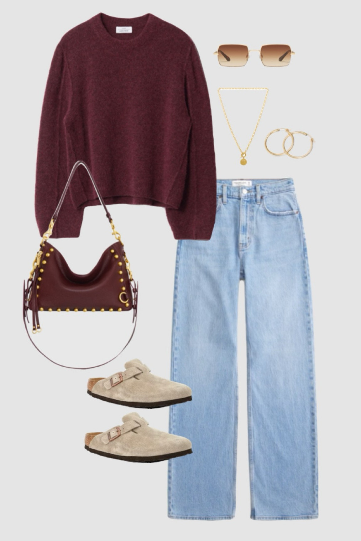 loving both cozy & stylish outfit choices. Oversized sweater & jeans with boston birks 💋 also loving this coach bag with rhinestones for this fall. Abercrombie relaxed jeans are my obsession every season! ~~All products linked :) 

#LTKSeasonal #LTKFallSale #LTKStyleTip