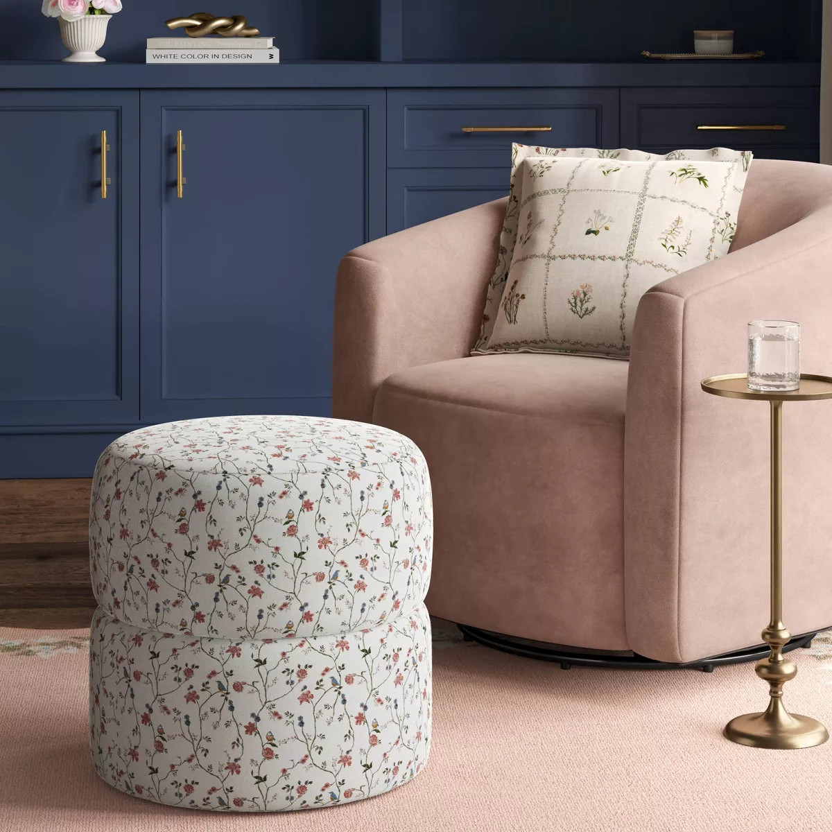 Charm School Lifting Storage Dorm Ottoman Printed Floral - Threshold™ | Target