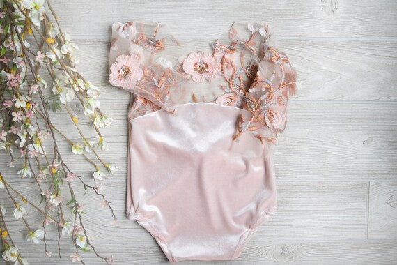 Pink Sitter Romper Sitter Girl Romper Pink Flower Appliqué | Etsy | Etsy (US)