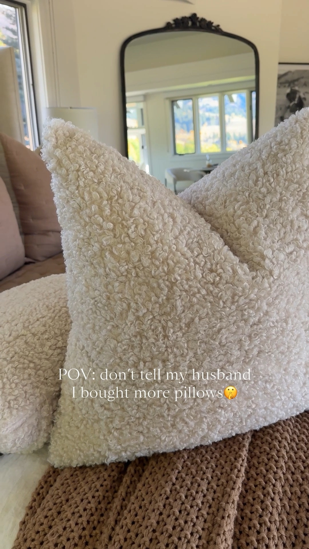 POV: don’t tell my husband I bought more pillows🤫🤫 Ya feel me ladies?!!😝🤭 BUT how good are these cozy sherpa covers?!! I mean… $28 for 2!!🙌🏻 Yup, it’s happening🤗 Styled the 24”x24” pillows on my bed but they’d also look great in a living room in the fall and/or winter! Used an affordable insert also linking on my LTK. Size up for more volume/fluff☁️☁️☁️

Home decor 

#LTKHome #LTKFindsUnder50 #LTKSeasonal