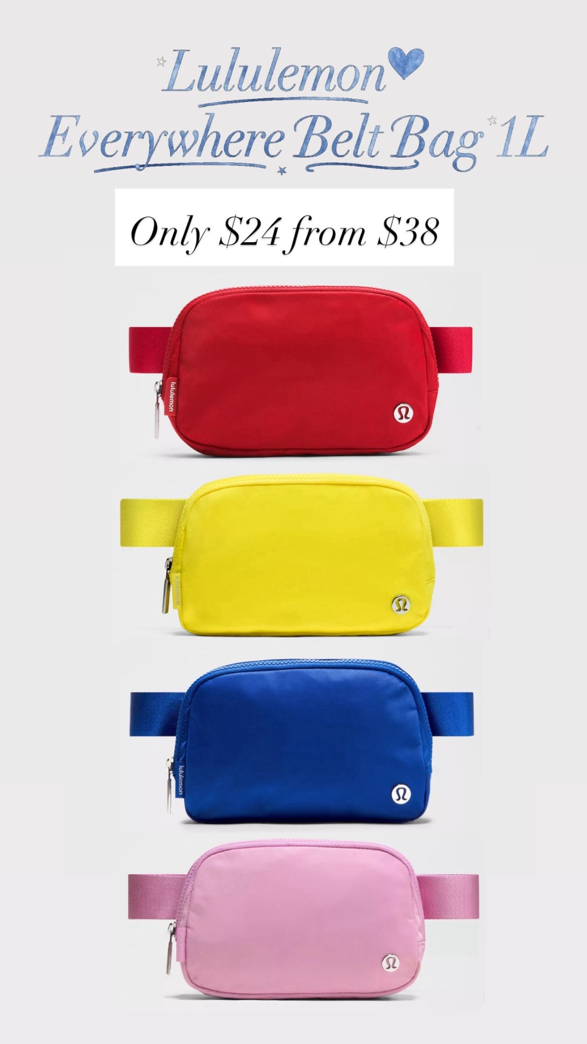 Everywhere Belt Bag 1L are $24 from
$38

#LTKSaleAlert #LTKGiftGuide
