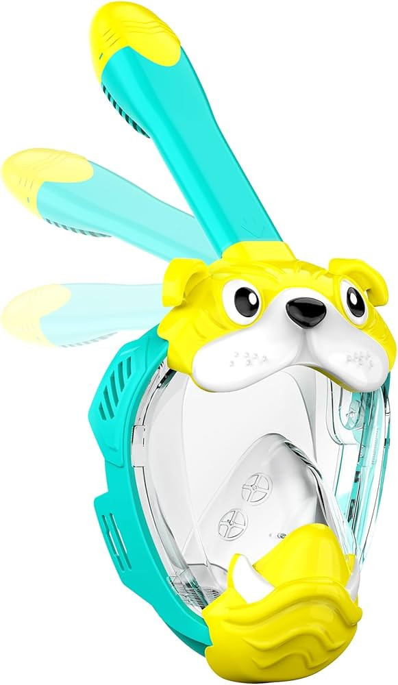 Full Face Snorkel Mask for Kids, Kids Snorkeling Set 180 Degree Panoramic View, Safe Anti-Leak An... | Amazon (US)
