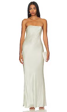 Stone Cold Fox x REVOLVE Mikayla Gown in Sage from Revolve.com | Revolve Clothing (Global)