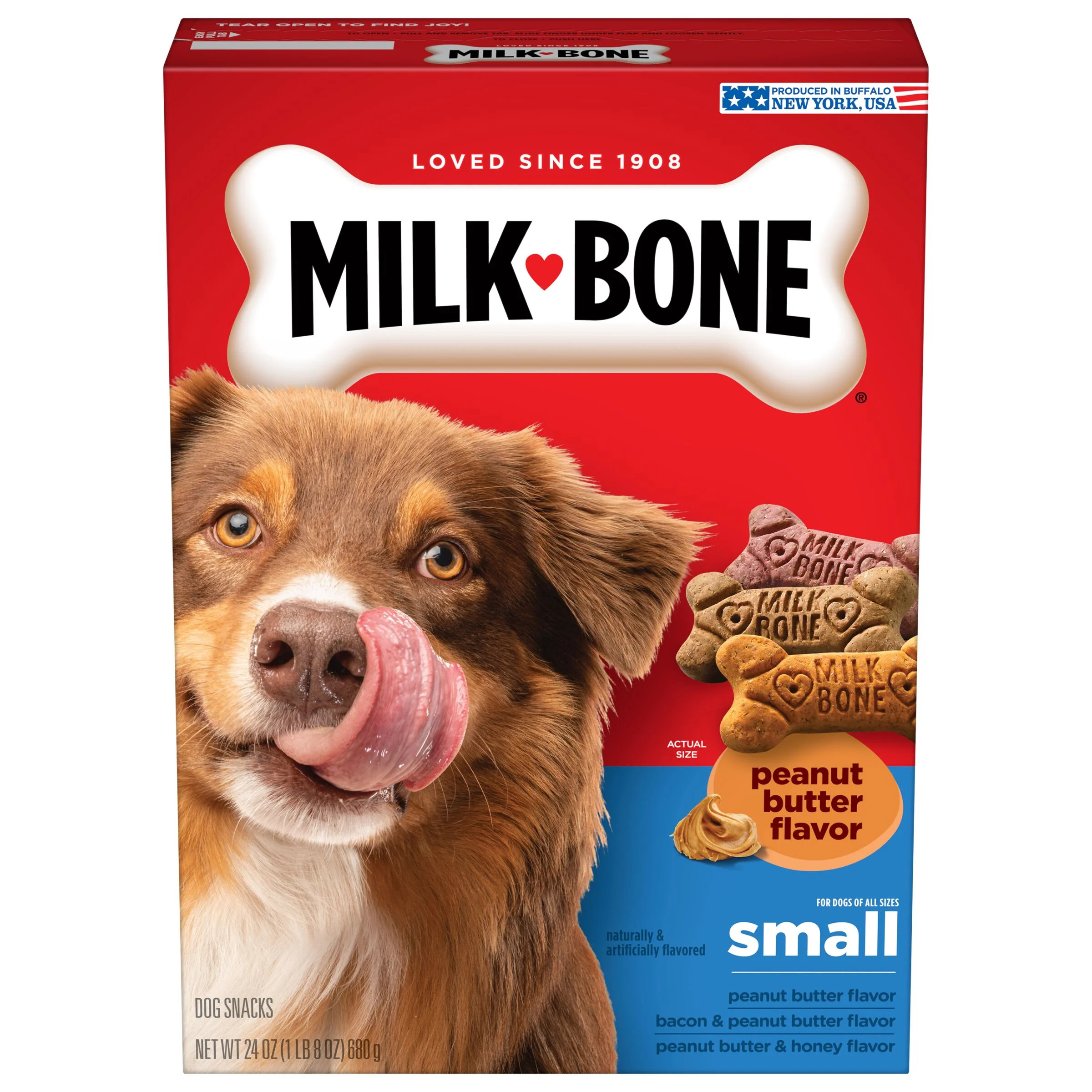 Milk-Bone Peanut Butter Flavor Naturally & Artificially Flavored Dog Biscuits, Small Crunchy Dog ... | Walmart (US)