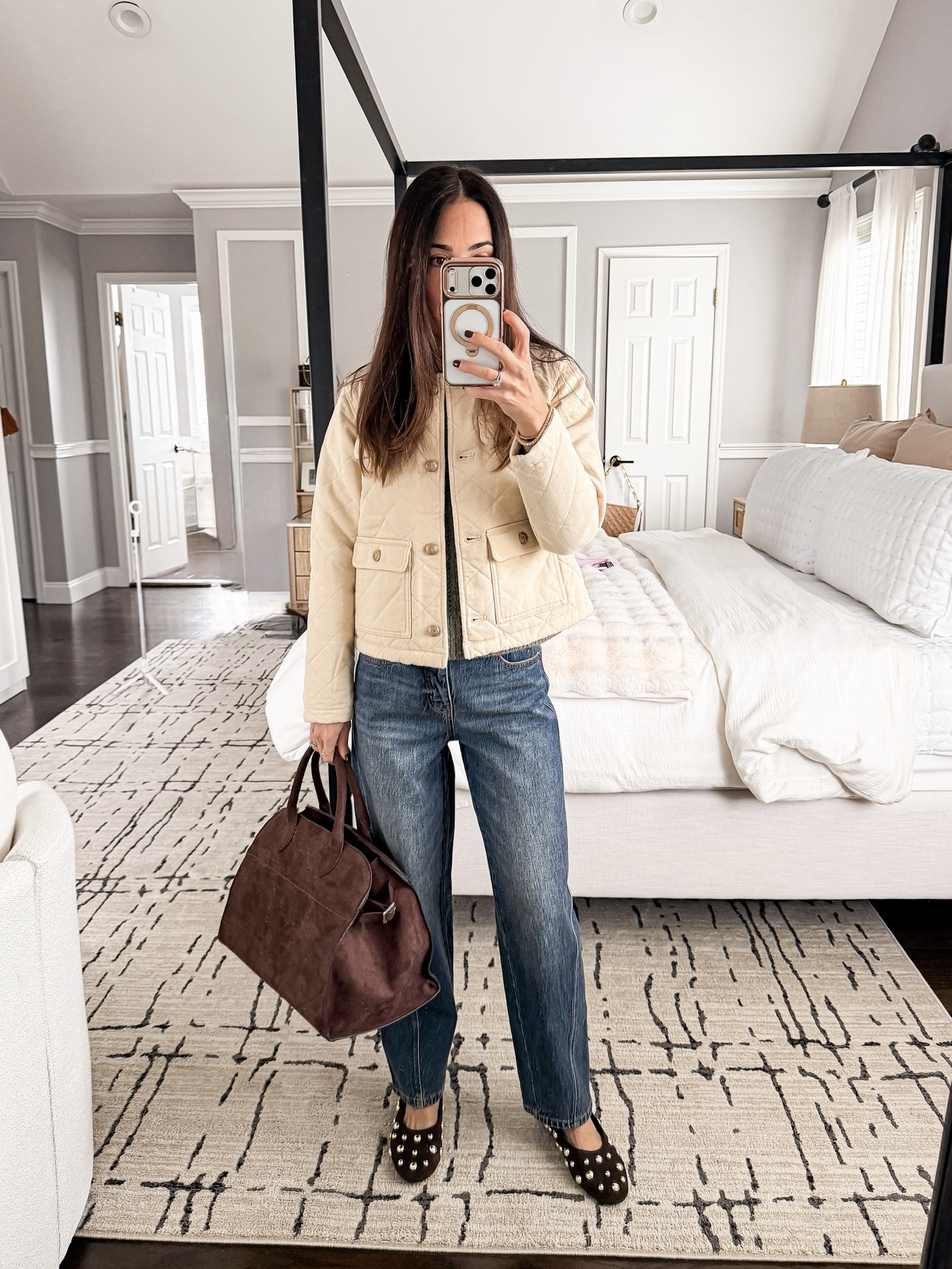 Soooooo in love with this quilted under $30 spring jacket. Wearing size xs. It’s so cute for Spring 

#LTKFindsUnder50 #LTKOver40 #LTKootd