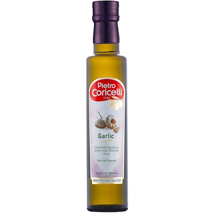 PIETRO CORICELLI: Natural Garlic Flavored Extra Virgin Olive Oil (EVOO) | Cold Pressed | Condimen... | Amazon (US)