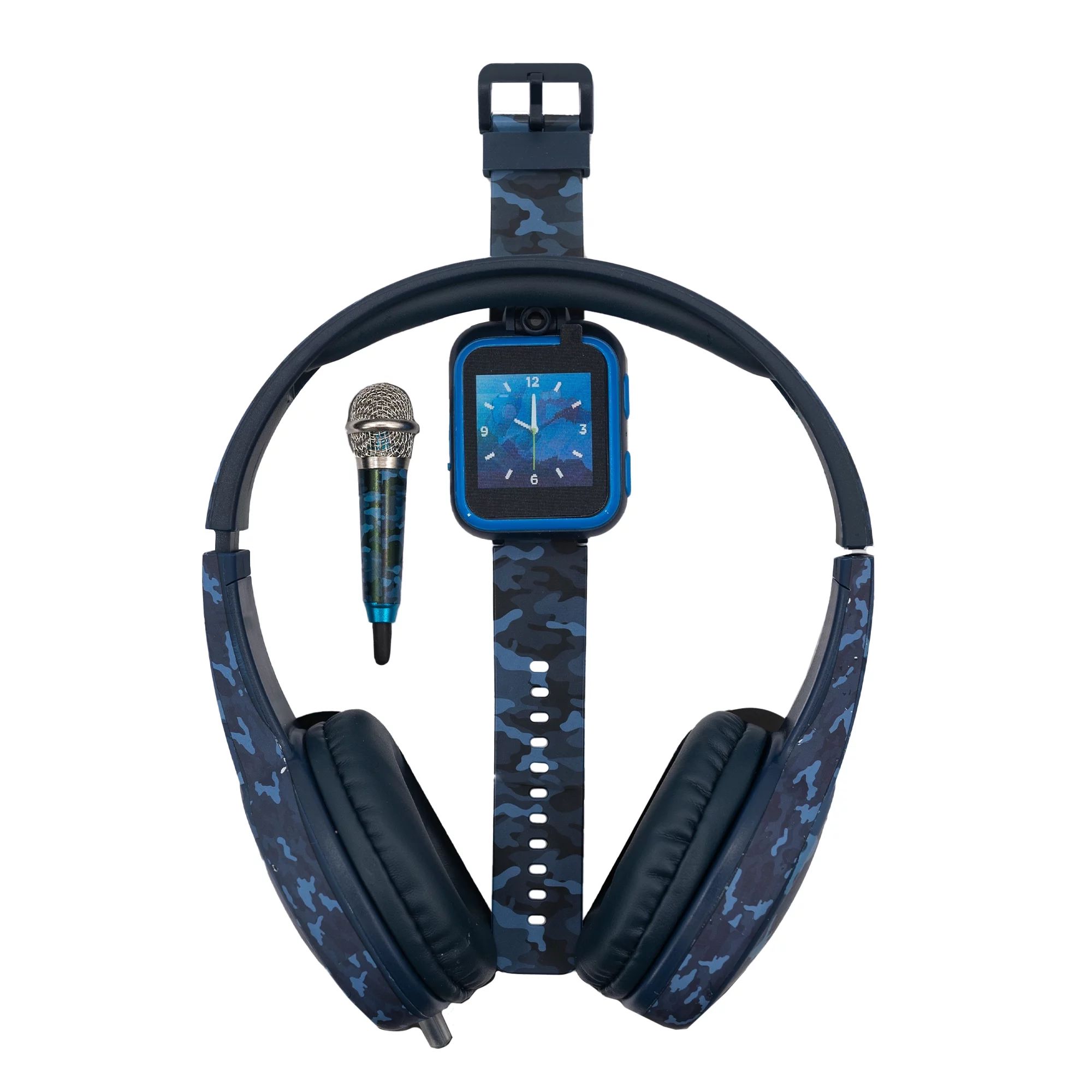iTECH Jr Kids Smartwatch With Mini Mic & Headphones, Blue Camo - Walmart.com | Walmart (US)