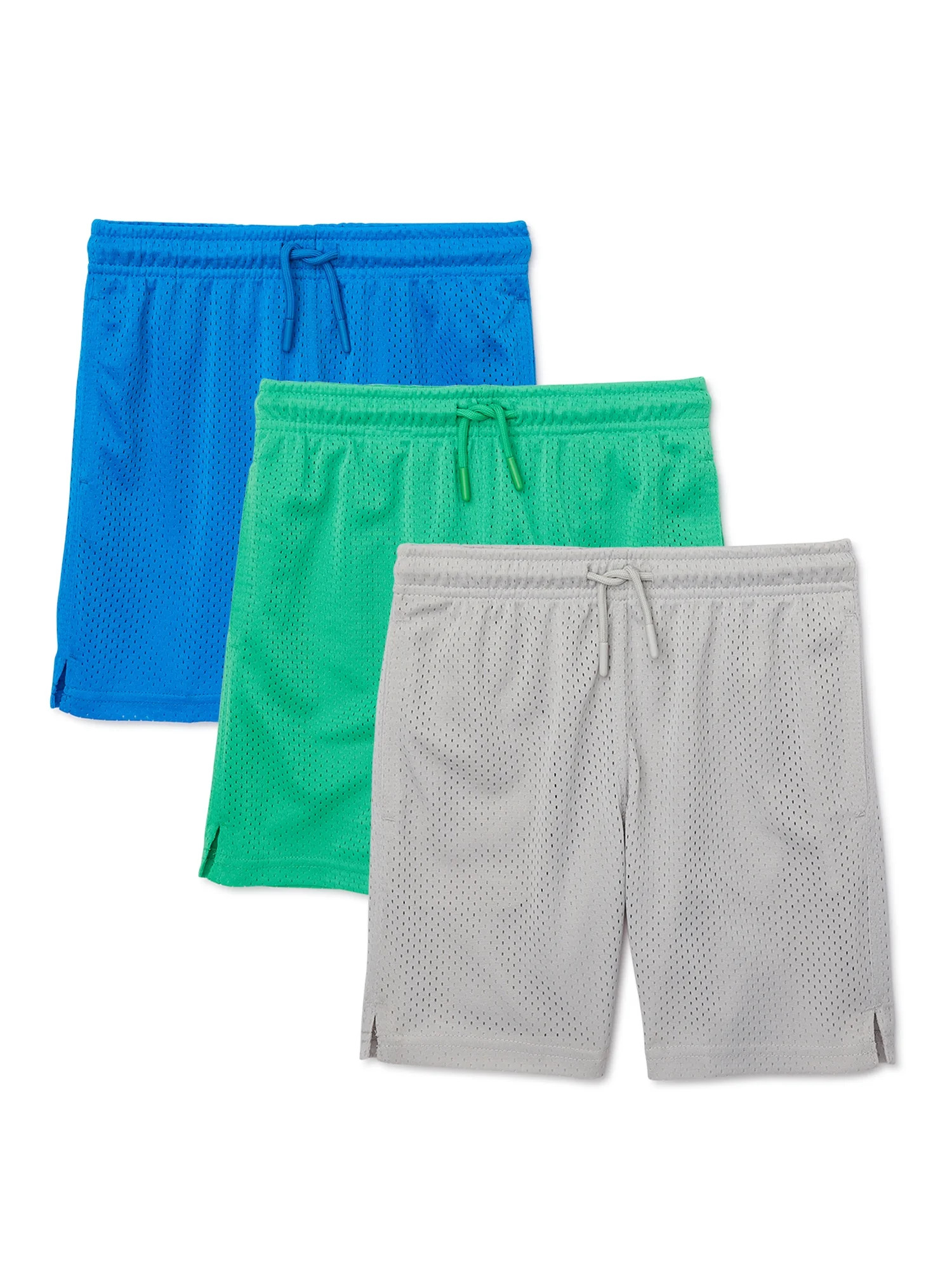 Athletic Works Boys Active Mesh Shorts, 3-Pack, Sizes 4-18 & Husky - Walmart.com | Walmart (US)
