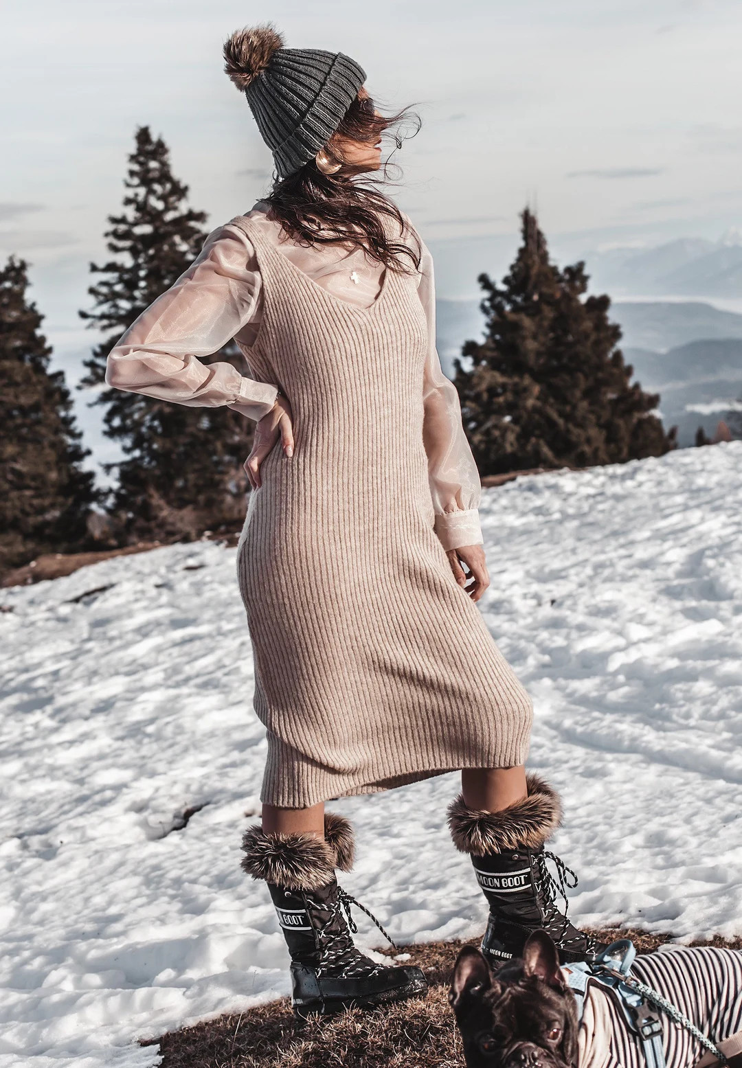 Beige gestricktes 2-teiliges Set, Strickkleid mit Rollkragenpullover, Co-ord Set, Casual Set, Lou... | Etsy (EU)