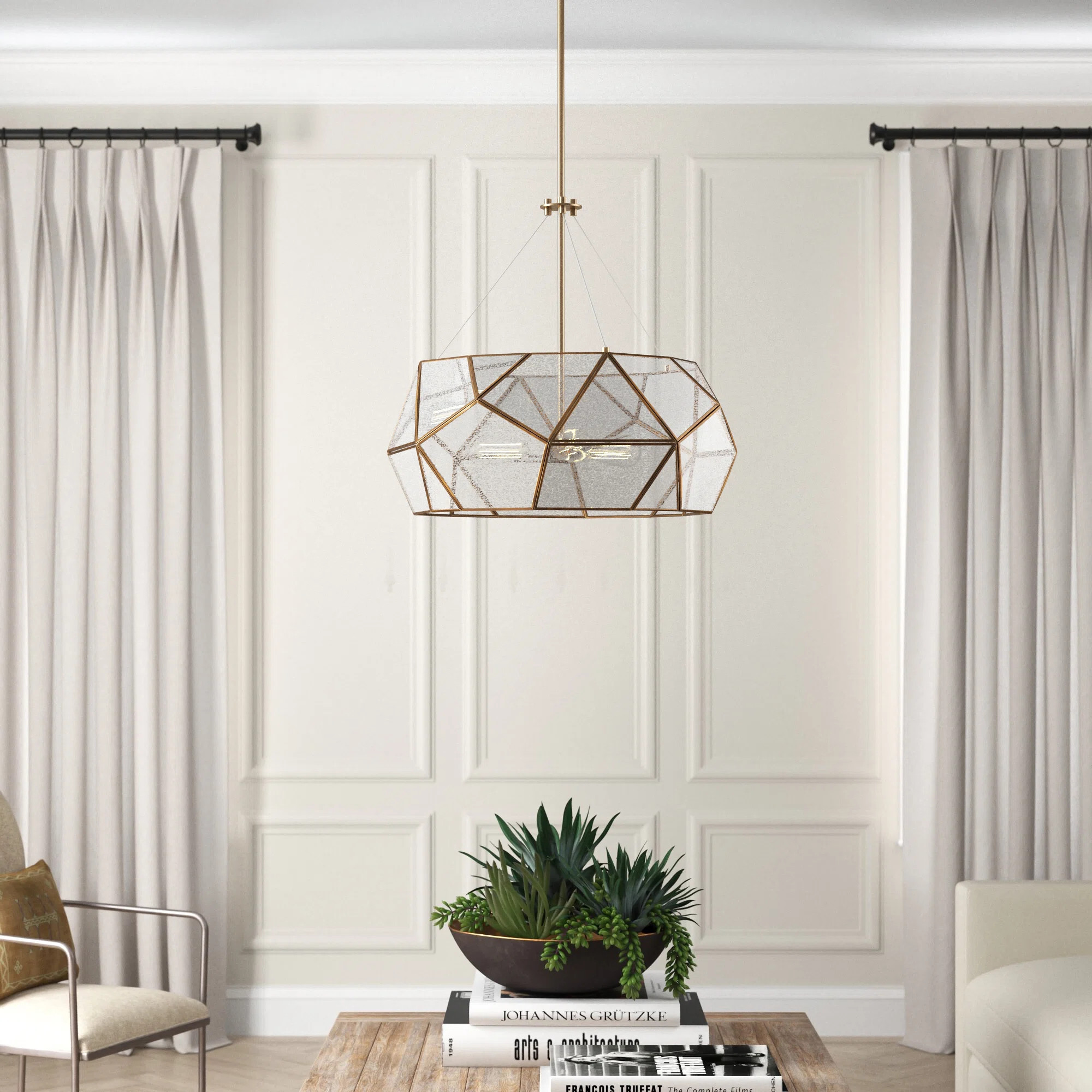 Alexander - Light Aged Brass Single Pendant | Wayfair North America