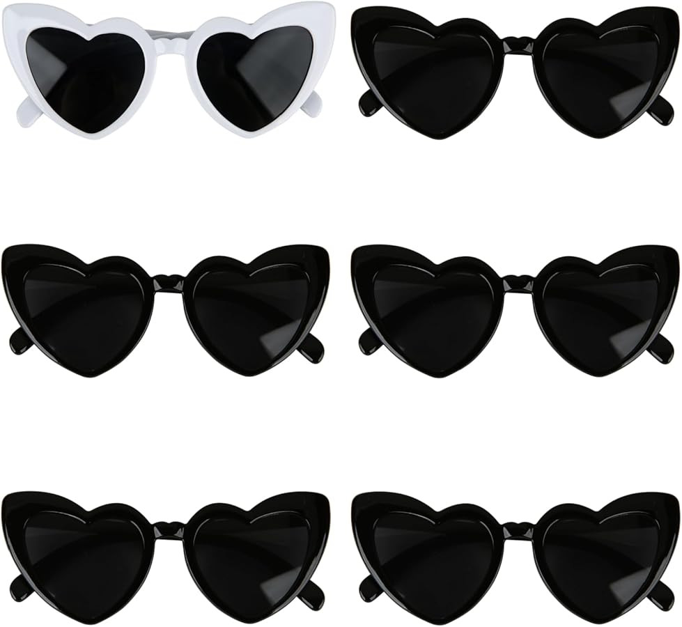8 Pairs Bachelorette Party Heart Shaped Sunglasses Party Decorations Bridesmaid Proposal Gifts fo... | Amazon (US)