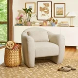 Beautiful Barrymore Teddy Accent Chair by Drew Barrymore, Cream Shearling | Walmart (US)
