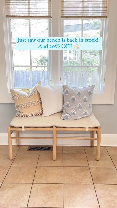 🚨Restock Alert!! 🚨 and now 20% OFF on our mudroom bench (that would work in a foyer, hallway, end of the bed..anywhere really!) for Target circle week!! 🙌🏻🤍

Pillows are all out of stock but I’ve linked some of my favs!

Wall color BM: Ice Cap 

#LTKhome #LTKfamily #LTKsalealert
