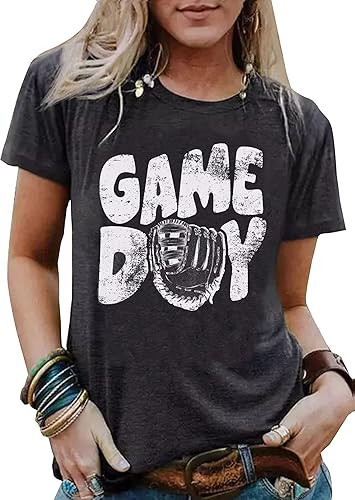 Vintage Leopard Baseball Mom Shirt Tee - Women's Short Sleeve T-Shirts | Amazon (US)