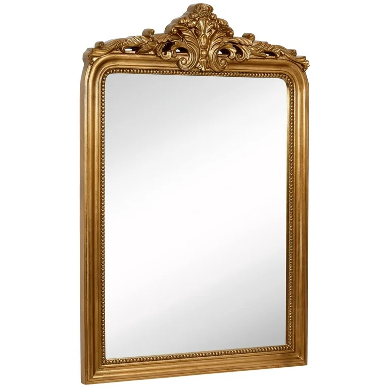Hamilton Hills Top Gold Baroque Wall Mirror Rich Old World Feel Framed Beveled Elegant Glass Mirr... | Walmart (US)