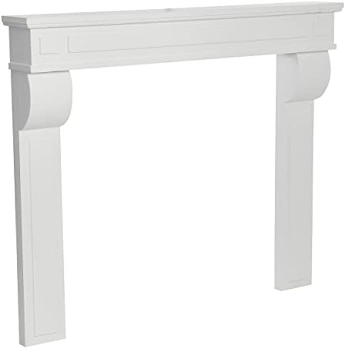 Creative Co-Op Lodge Fireplace Mantel, White | Amazon (US)