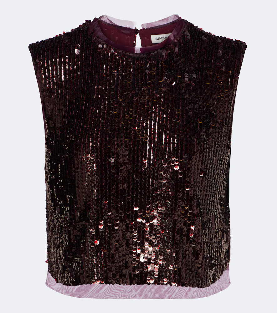 Simkhai Cydia sequined top | Mytheresa (US/CA)