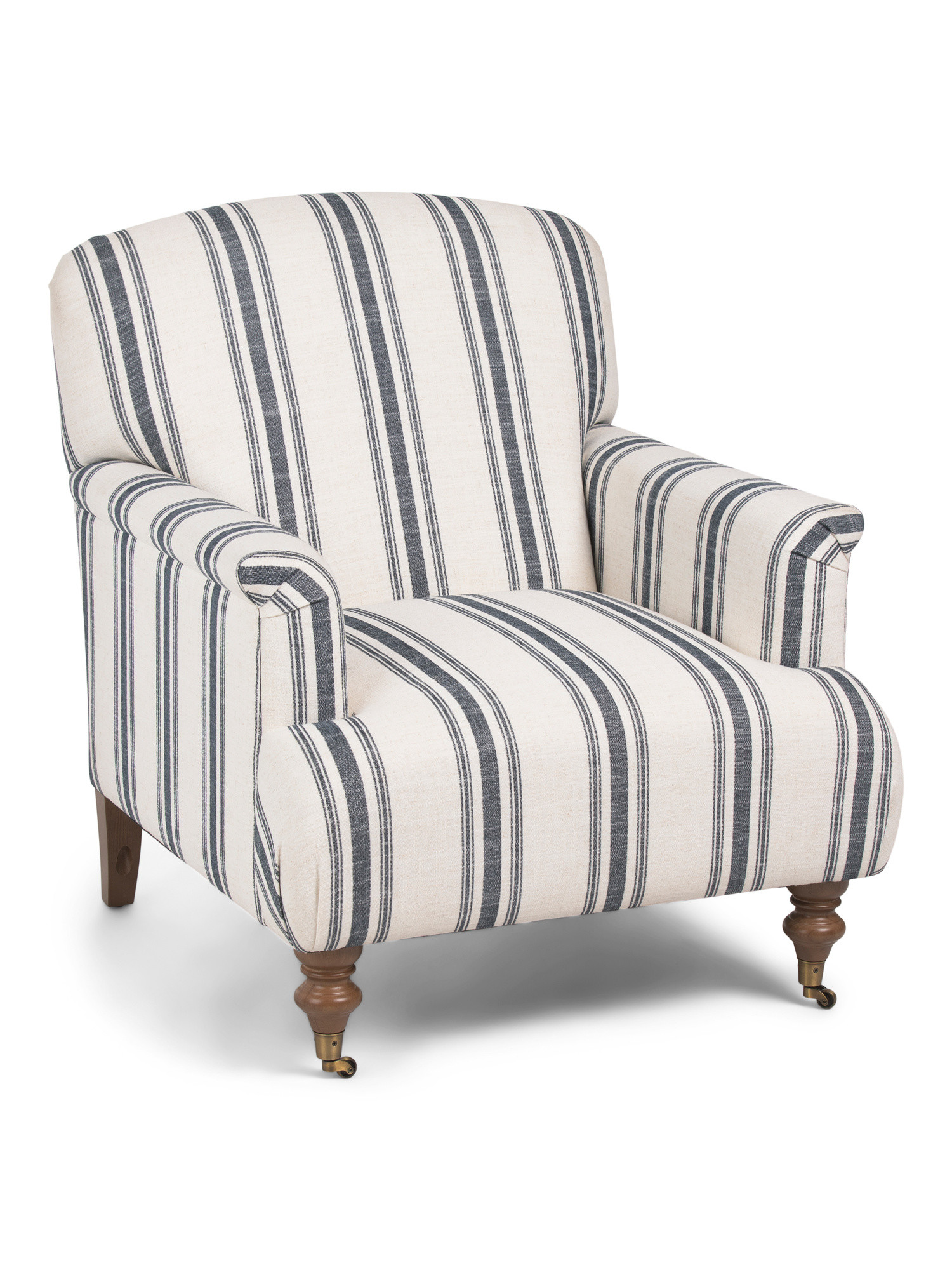 30.5x21 Striped Accent Chair On Casters | TJ Maxx