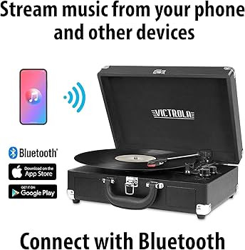 Victrola Vintage 3-Speed Bluetooth Portable Suitcase Record Player with Built-in Speakers | Upgra... | Amazon (US)