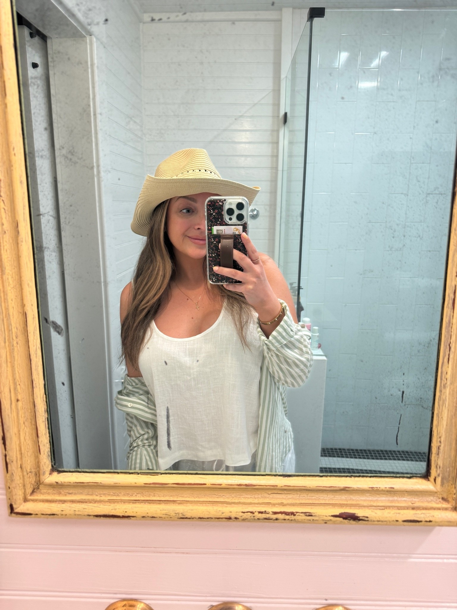 Straw hat + linen top = vacation uniform 🏝️

#LTKTravel #LTKSwim #LTKSeasonal
