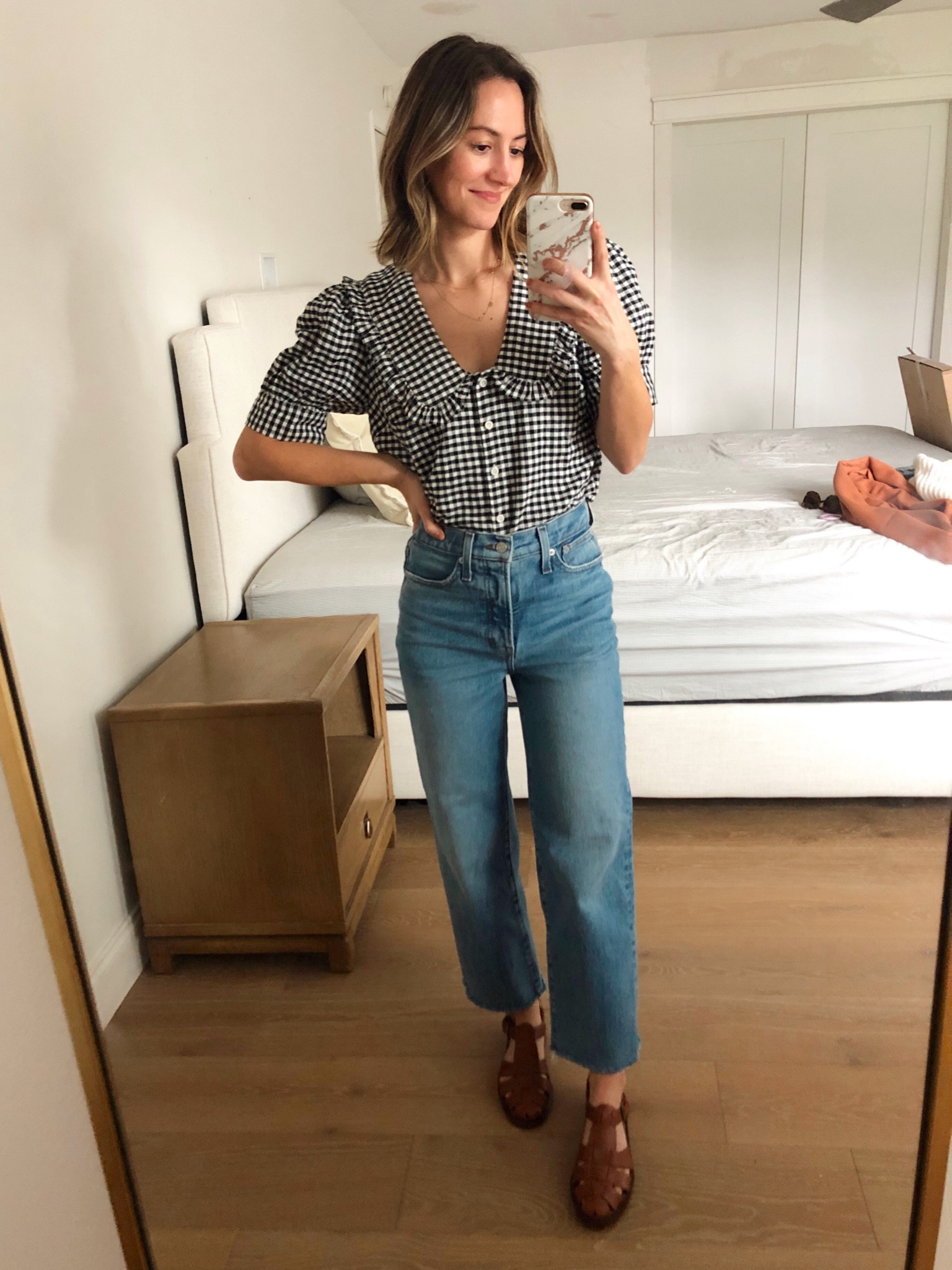 40% off site wide at Madewell, plus receive in time for Christmas!✨Small in top (literally the most perfect, adorable, darling, you-name-it top EVER!😍), jeans fit TTS (wearing 24).

#LTKsalealert #LTKshoecrush #LTKunder100