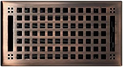 Contemporary Artisan Style Vent Cover, Solid Cast Steel Interior, Controls Air Flow, 6 x 12 inche... | Amazon (US)