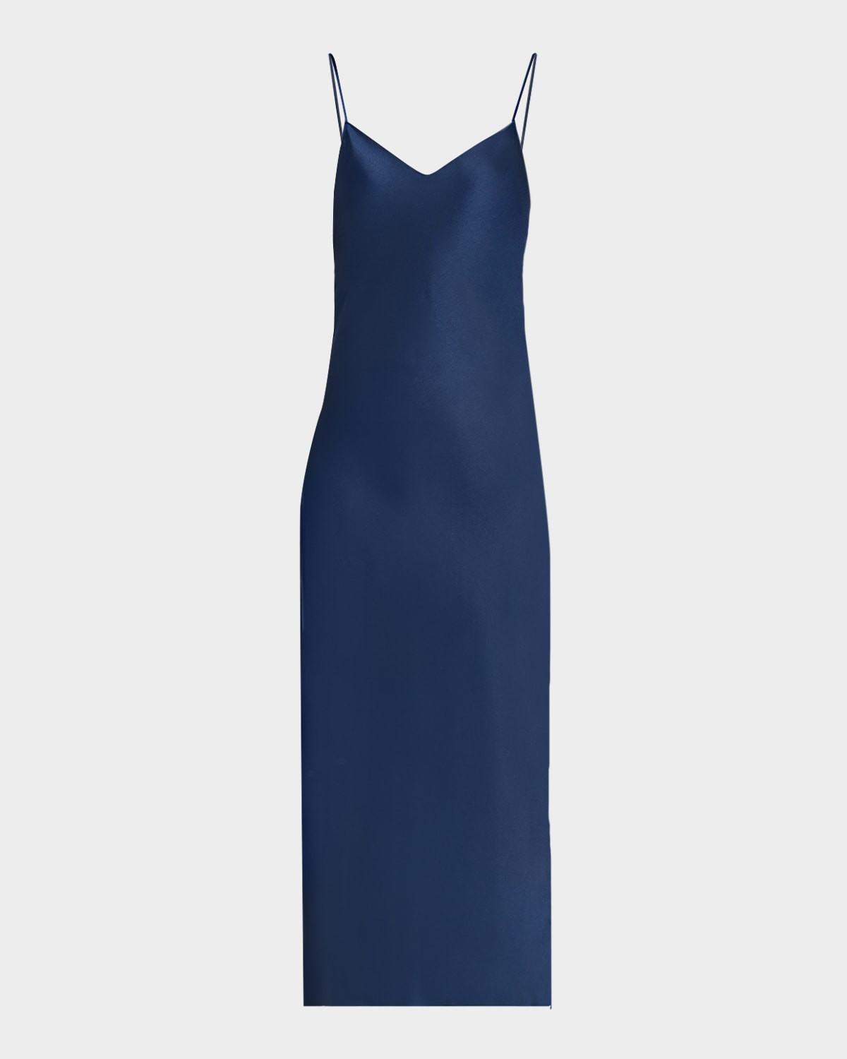Double-Face Satin Midi Slip Dress | Neiman Marcus