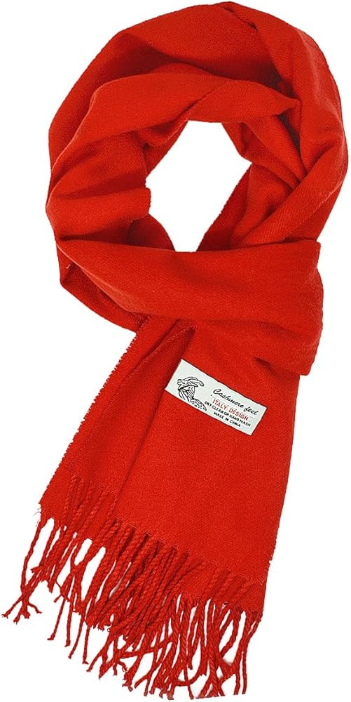 Glory Max Unisex Plain Solid Color Winter Scarf Cashmere Feel Soft Classic 72"x12" | Amazon (US)