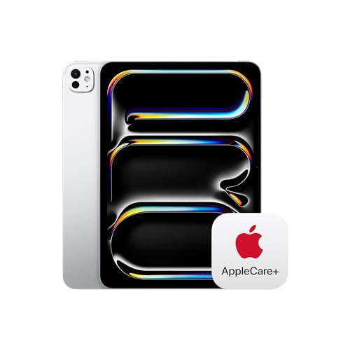 Apple iPad Pro 11-Inch (M4): Ultra Retina XDR Display, 2TB, Landscape 12MP Front Camera/12MP Back Camera, Wi-Fi 6E, Face ID, All-Day Battery — Silver with AppleCare+ (2 Years) | Amazon (US)