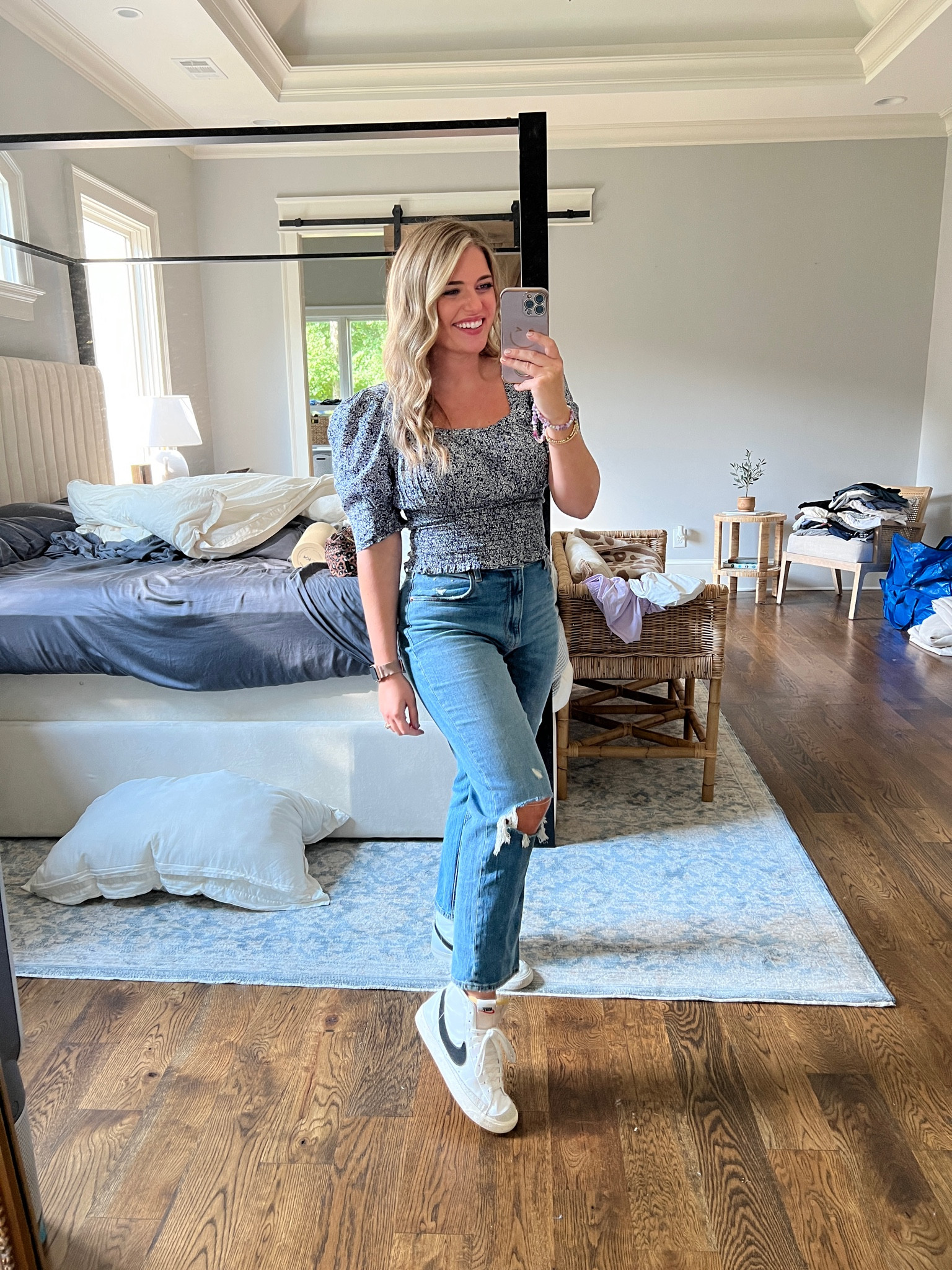 OOTD! Top tts - M 
Jeans tts - 29 reg 
Sneakers sized up 1/2


#LTKshoecrush #LTKstyletip #LTKunder50