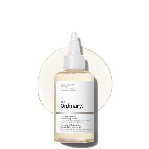 The Ordinary Glycolic Acid 7% Exfoliating Toner, Brightening and Smoothing Daily Toner for More Even-Looking Skin Tone, 3.4 Fl Oz | Amazon (US)