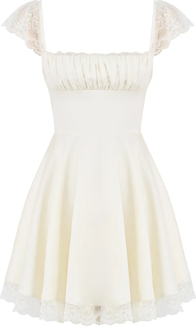 HOUSE OF CB Kaia Lace Trim Fit & Flare Minidress | Nordstrom | Nordstrom