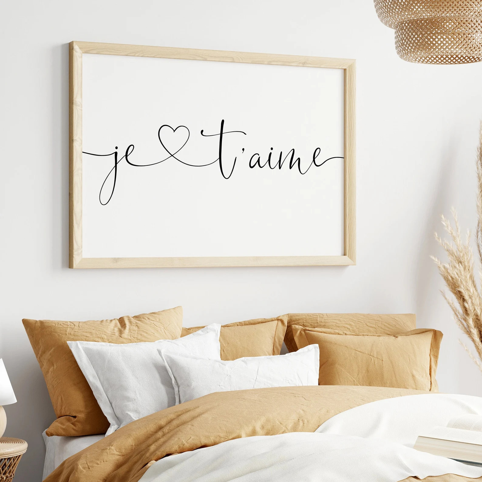 Je T'aime Printable, I Digital Instant Download Printable Horizontal Wall Art - Etsy | Etsy (US)