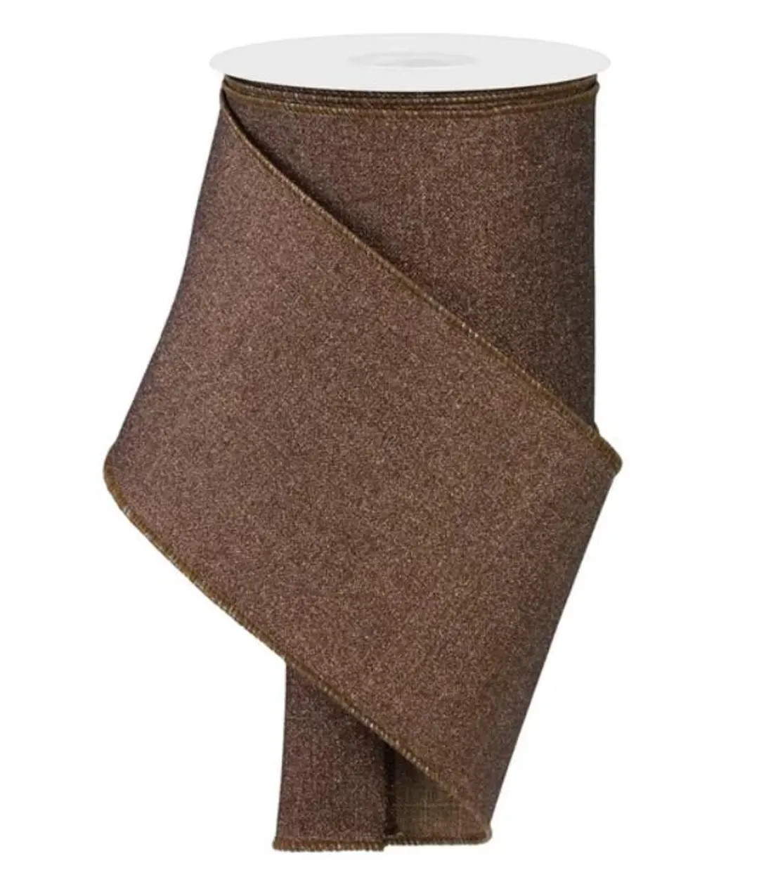 4" X 10yd Wired Ribbon-fine Glitter-brown-rge138204 - Etsy | Etsy (US)