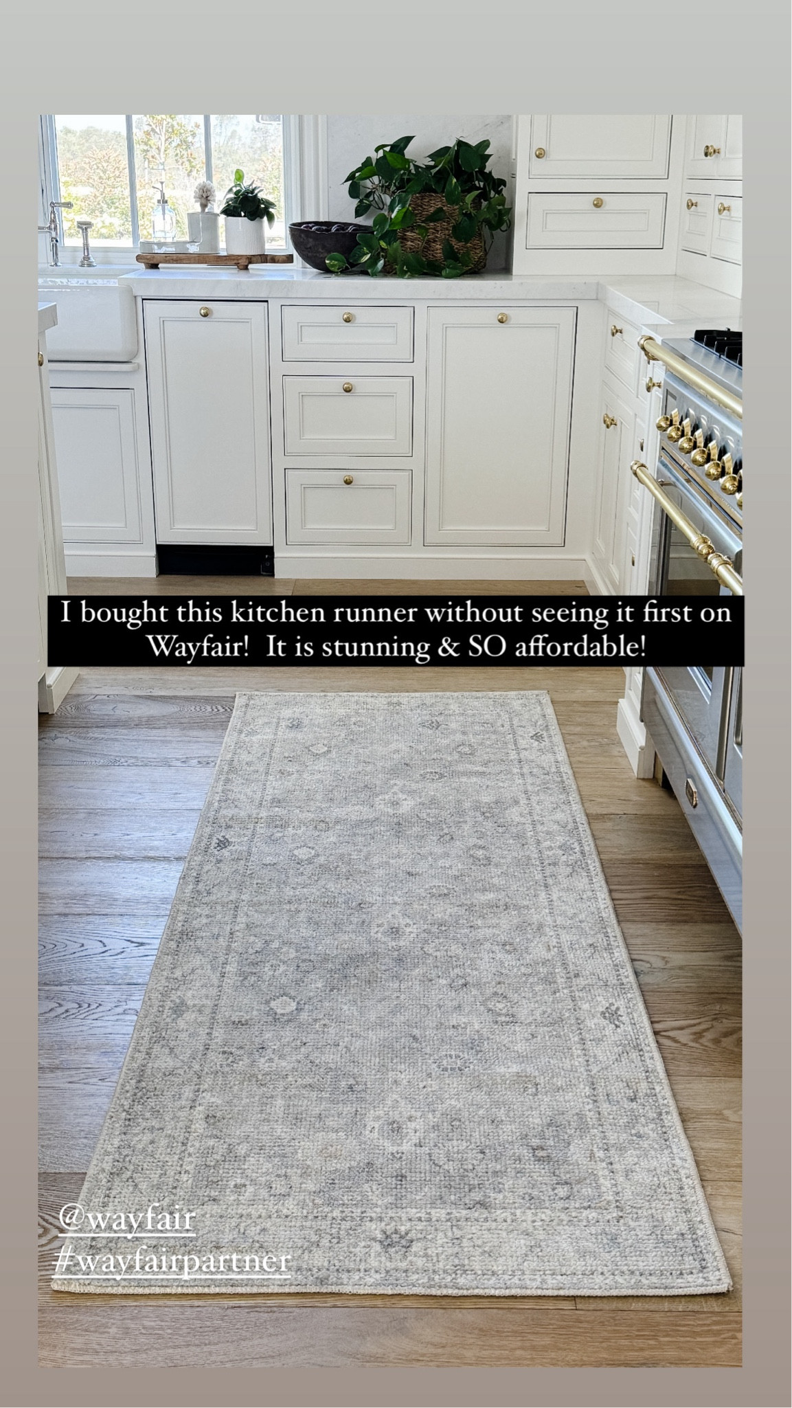 My kitchen runner looks like I spent a LOT on it!  You can’t beat this price with this quality!  It has grays with some taupe!  Very neutral but with a lovely pattern!  Including my kitchen hardware I got though @Wayfair too!  I used French antique brass!

@shop.ltk #likekit  #Wayfair #Wayfairpartner

#LTKHome #LTKFamily