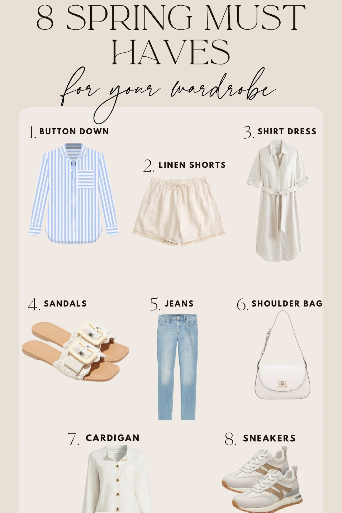 Spring must haves 2024

#LTKfindsunder50 #LTKSeasonal #LTKmidsize