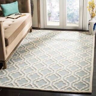 Safavieh Handmade Moroccan Cambridge Spa/ Ivory Wool Rug - 9' x 12' | Bed Bath & Beyond